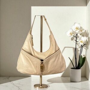 FENDI Zucca Zip Hobo Shoulder Bag